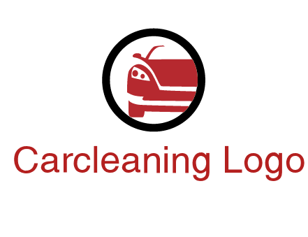 abstract car in circle transportation logo 