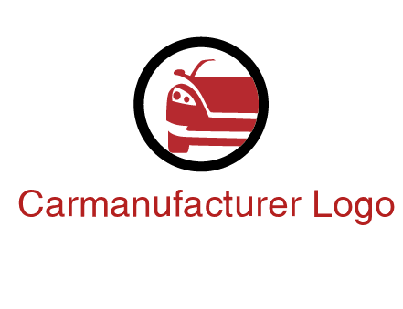 abstract car in circle transportation logo 