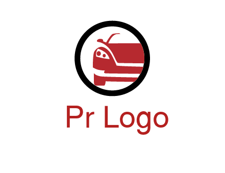 abstract car in circle transportation logo 