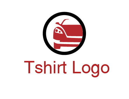 abstract car in circle transportation logo 