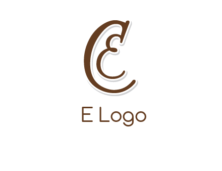 script font letter C and letter E joined together