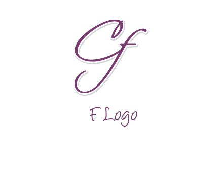 script font letter C and F joined together 