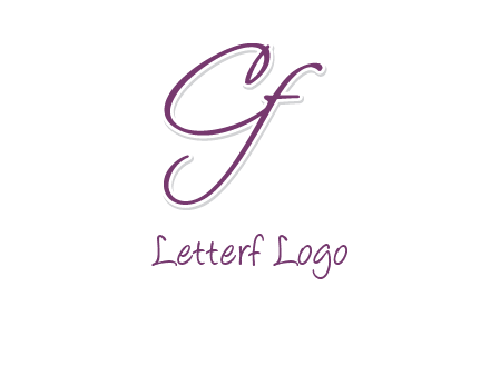 script font letter C and F joined together 