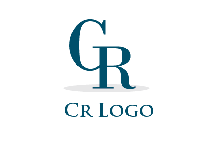 serif font letter C and letter R joined together