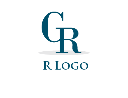 serif font letter C and letter R joined together