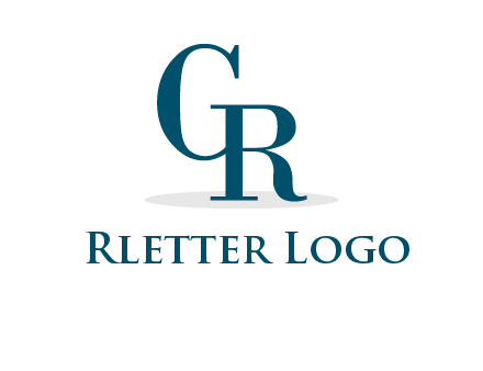 serif font letter C and letter R joined together