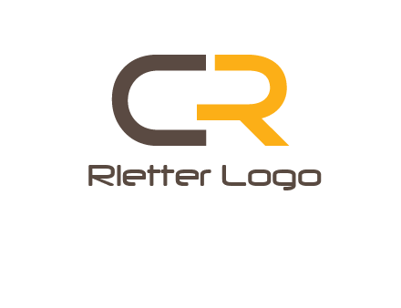 modern font letter C and letter R