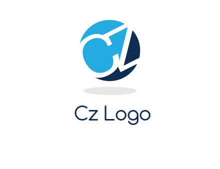 Letters CZ are in circle logo