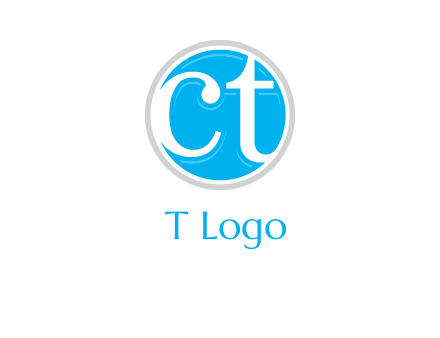 Letters CT are in outline circle logo