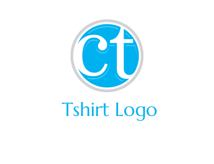 Letters CT are in outline circle logo