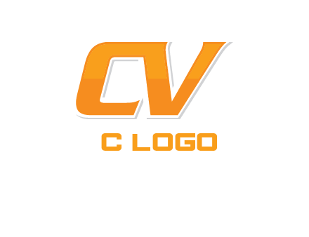 letter CV joined together