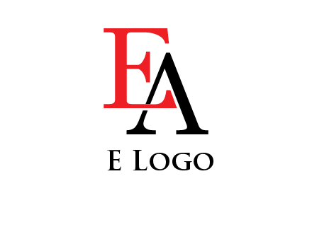 letter EA joined together