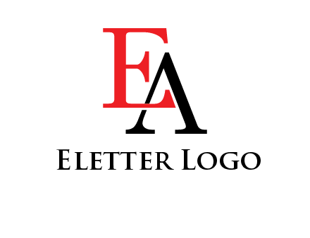 letter EA joined together