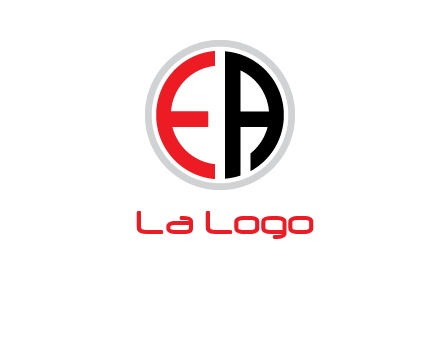 Letters EA are in circle logo