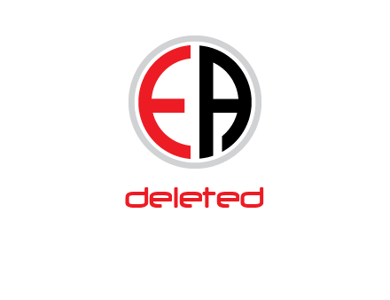 Letters EA are in circle logo