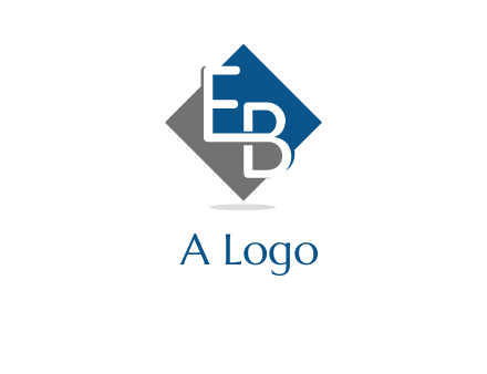 Letters EB are in Rhombus shape logo