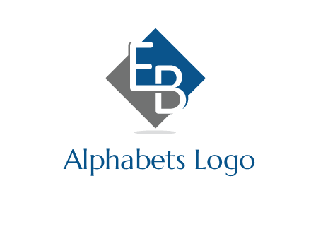 Letters EB are in Rhombus shape logo