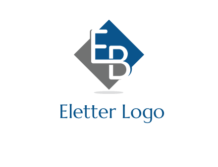 Letters EB are in Rhombus shape logo