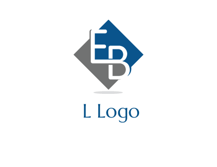 Letters EB are in Rhombus shape logo