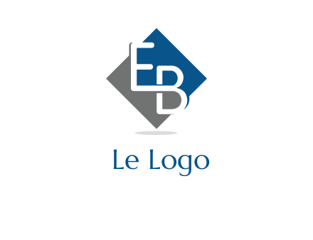 Letters EB are in Rhombus shape logo