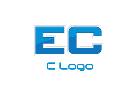 letter EC modern logo