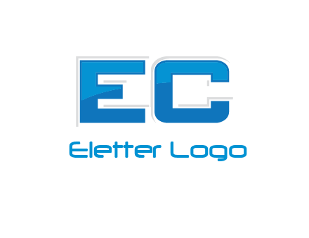 letter EC modern logo