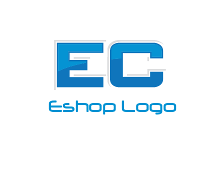 letter EC modern logo