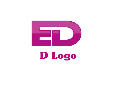 letter E and letter D together