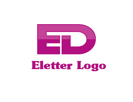 letter E and letter D together