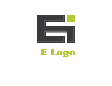 letter E forming letter I