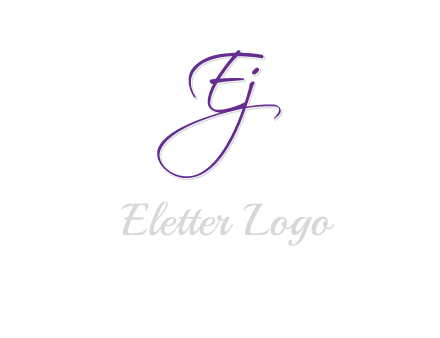 letter EJ in cursive writing