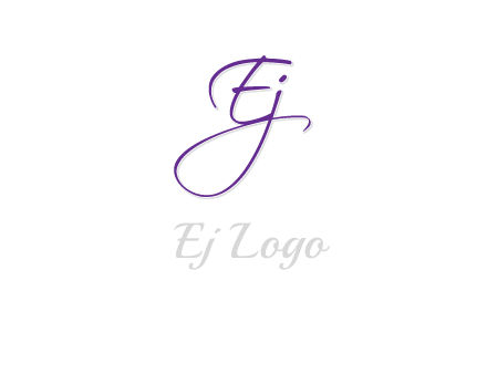 letter EJ in cursive writing