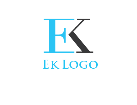 letter E forming letter K