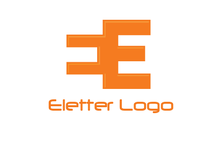 negative spacing letter E from letter E