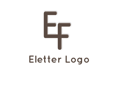 letter E joined to letter F