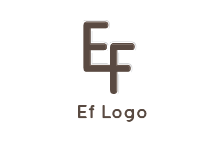letter E joined to letter F