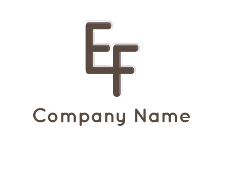 letter E joined to letter F