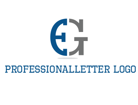 letter E forming letter G