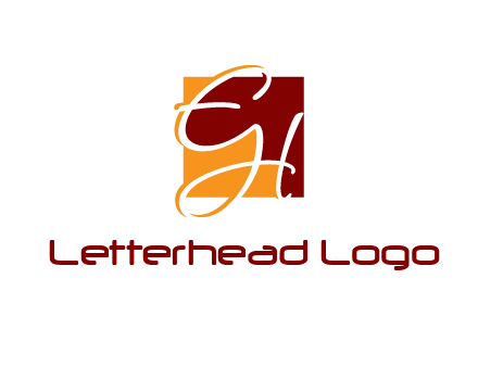 Letters EH are in a square logo