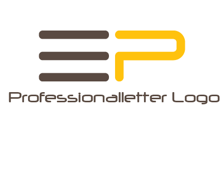 abstract letter E and letter P