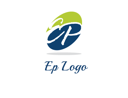 Letters EP are in a oval shape logo