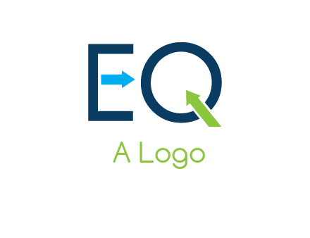 Letters Eq with arrows logo