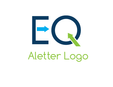 Letters Eq with arrows logo