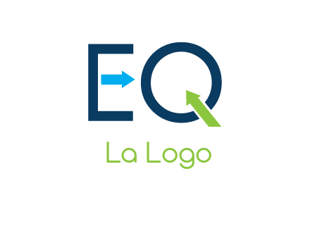 Letters Eq with arrows logo