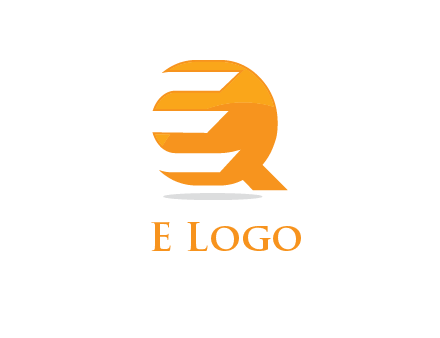 negative spacing letter E in letter Q