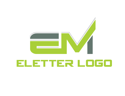 abstract letter E and M together