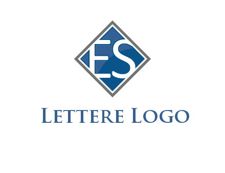 Letters ES are in rhombus shape logo