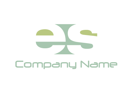 Letters ES are in rectangle shape logo