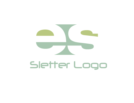 Letters ES are in rectangle shape logo