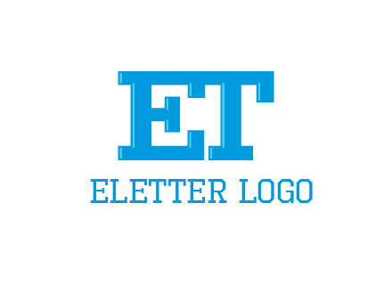 letter ET joined together